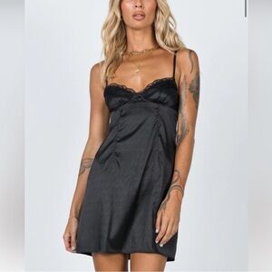 princess polly black mini dress